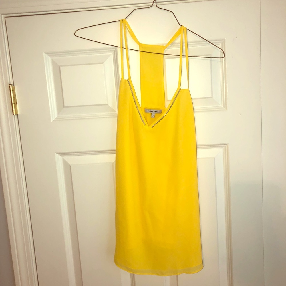 Yellow sleeveless tank top